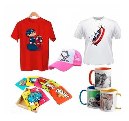 Plancha Transfer 8 En 1 Para Textil, Gorras, Tazas Y Mas Color Rojo