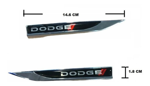 Kit 2 Emblemas De Salpicadera Dodge