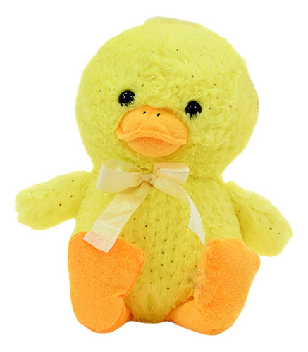 Pato De Peluche Patito Con Moño Y Brillos Super Cute