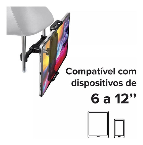 Suporte Veicular P/ Tablet iPad Celular I2go Encosto Cabeca