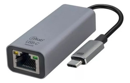 Adaptador Hub Usb Tipo C Rj45 Microlab Gris