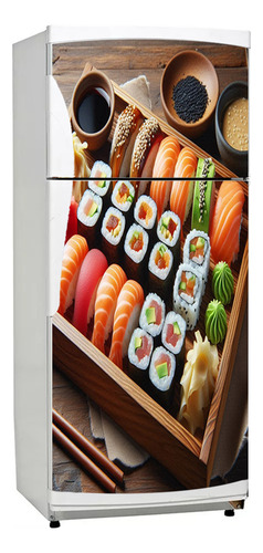 Vinilo Heladera Sushi, Bandejas Variadas Tentadoras C3