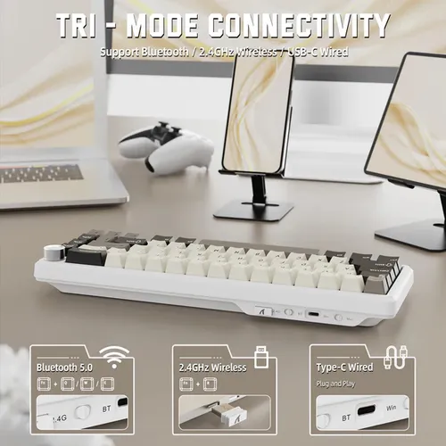 Teclado Mecánico Attack Shark X66 Bluetooth Inalámbrico
