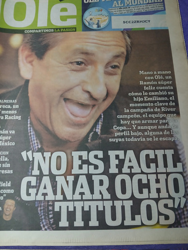 Diario Ole 22 Mayo 2014 Ramon Diaz Campeon Con River (Usado)