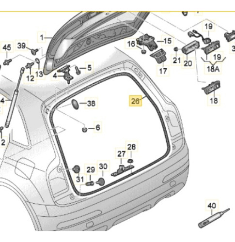 Burlete Puerta Trasera Interna Audi A4 Sedan 2008 - 2015