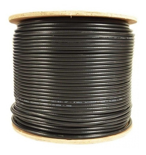 Cable Coaxial Rg6 Tv Rollo 305mts Negro Lumistar Television 