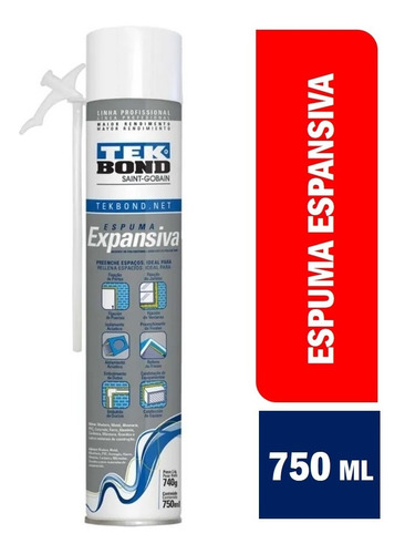 Espuma De Poliuretano Expandida 750 Ml - Tekbond 