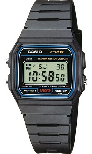 Reloj Casio Digital F-91 Hombre Sumergible Vintage