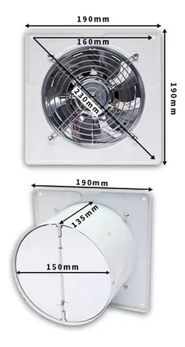 Extractor De Aire Metálico Industrial 6 Pulgadas 15cm 40w