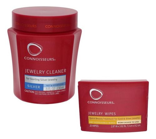 Liquido Limpiador De Joyas De Plata + Paños Pulidores 25 Un