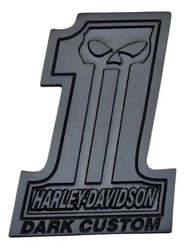Harley Davidson, Emblema Número 1 Edição Dark Custom | MercadoLivre