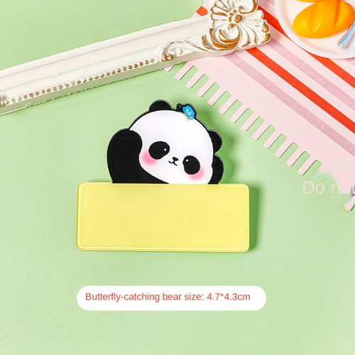 Lindo Broche Acrílico Con El Nombre De Un Panda, Bonito, Esc