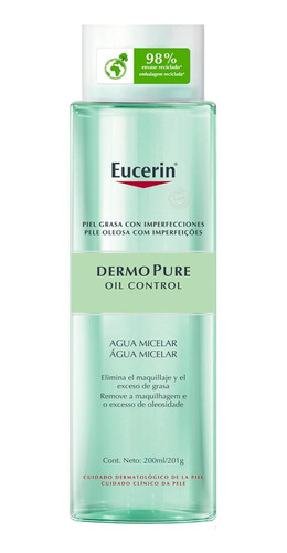 Eucerin Agua Micelar Facial Piel Grasa 200ml