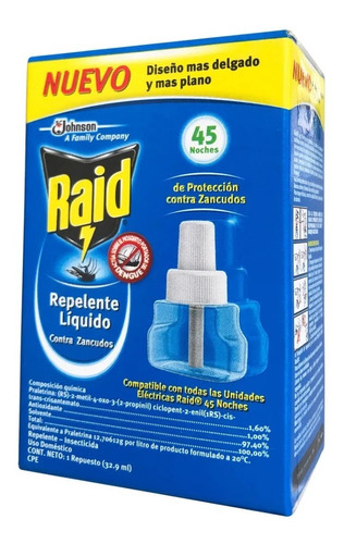 Raid 45 Noches Repuesto Liquido