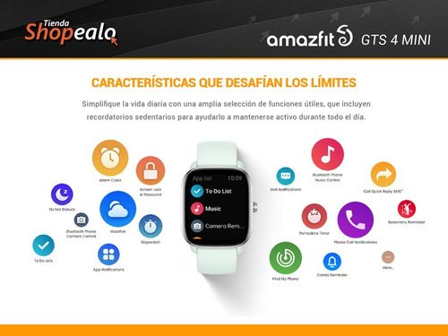 Smartwatch Reloj Inteligente Amazfit Gts 4 Mini Blue Mint -*