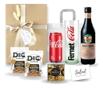 Comprar Box Fernet Branca Con Vaso Y Aperitivos Gourmet Kit Regalo
