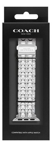 Coach, Correa Para Apple Watch Con Cristales Plata