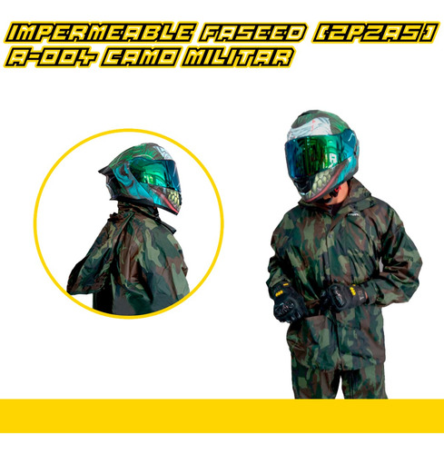 Impermeable Para Motociclistas - Chamarra Y Pantalon Militar