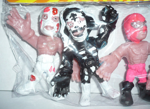Luchadores La Parka - Set De 4 Juguete Lucha Libre Bootleg