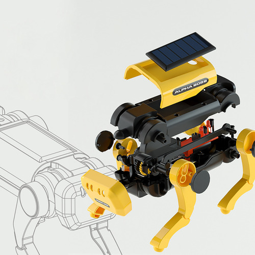 Tecnología De Bricolaje Para Perros Robot De Energía Solar D