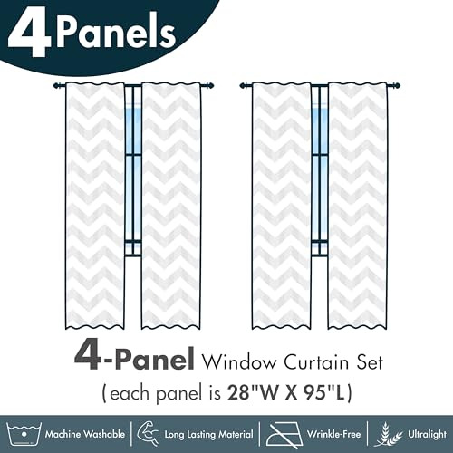 Cortinas De Ventana De Cuadros Rosas De Lunarable, Paquete D