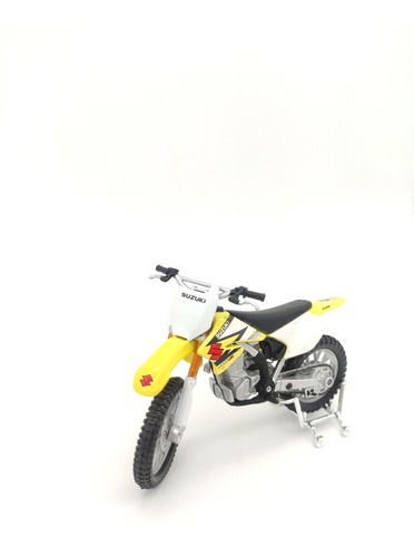 Colección de miniaturas de motocicletas 1:18 Cross Maisto, color hierro Suzuki RM-Z250, color amarillo