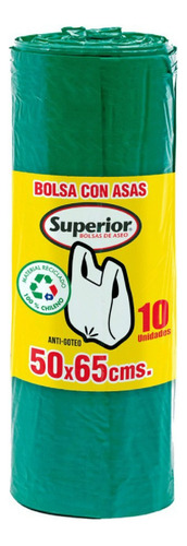 Bolsas De Basura Antigoteo Con Asas 50x65 Superior