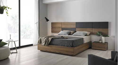 Cama Queen Espreso, Panel + 2  Veladores ¡exclusivo! 