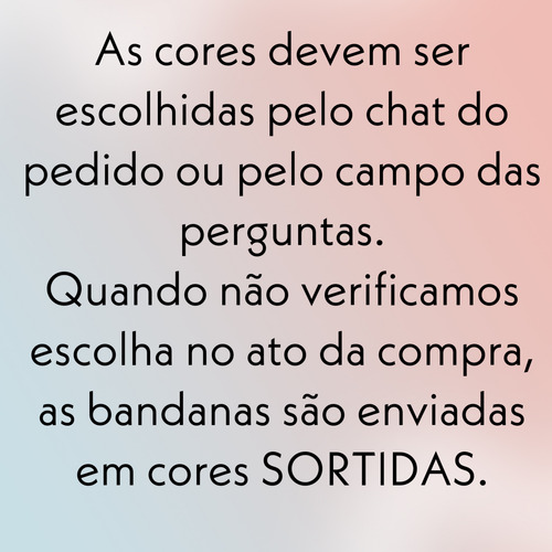 100 Bandanas Estampadas Escolha As Cores Lenço Atacado