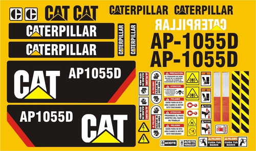 Calcomanías Para Caterpillar Ap1055d Opción 2