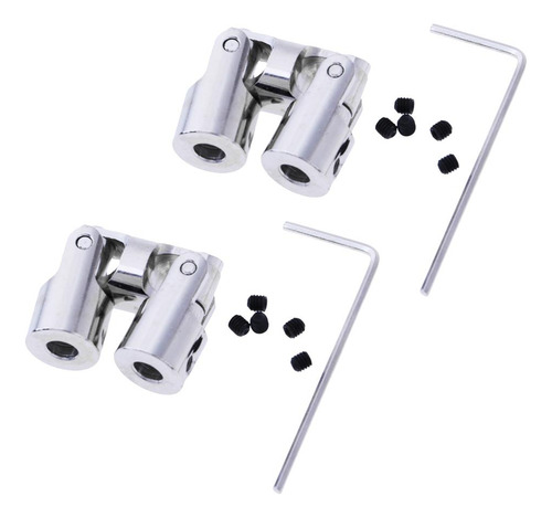 2pc Joint Universal Joint Gimbal Coupling Axle Joint 5-5mm
