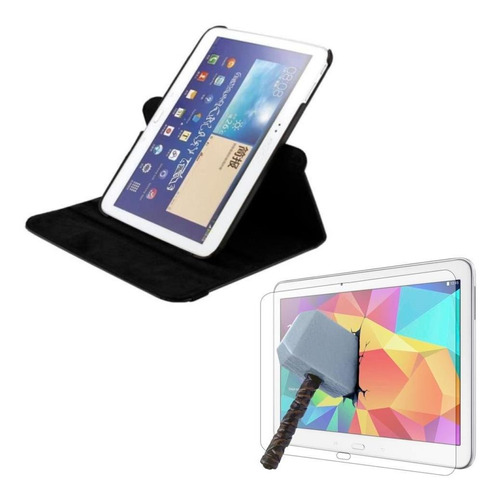 Capa Giratória + Película Para Tablet Galaxy Tab4 10.1 T530