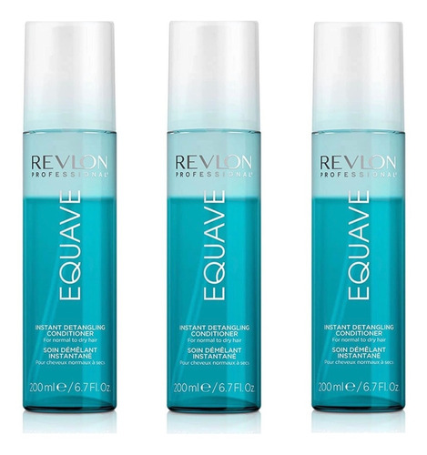 Revlon Equave Acondic Desenredante Instantaneo 200ml  3pzas