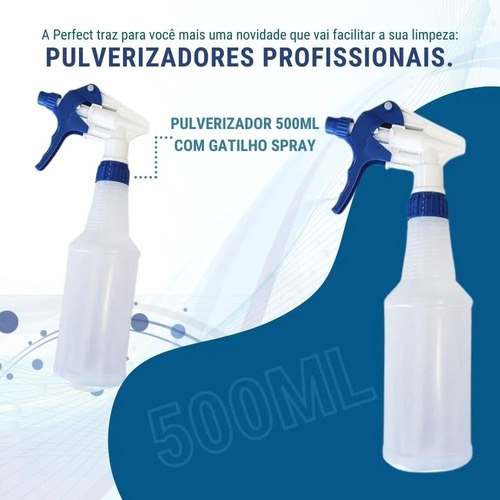2 Borrifadores Spray 500ml P/ Álcool E Limpeza Profissional