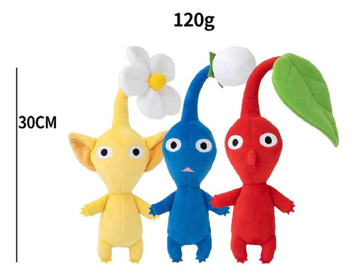 .s 3 Piezas De Juguetes De Peluche Pikmin De 11,8 Pulgadas