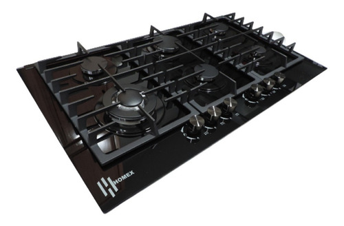 Parrilla a gas Homex H-E90-6003G negra 127V