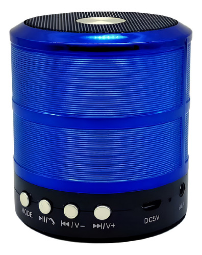 Mini Caixinha De Som Bluetooth Kapbom Ka887 Sem Fio Portátil Cor Azul