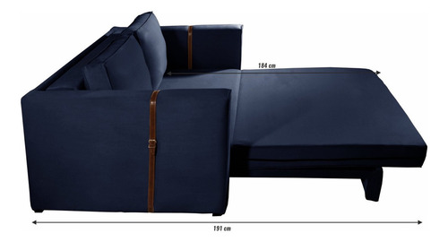 Sofá cama Df azul oscuro Atalaia