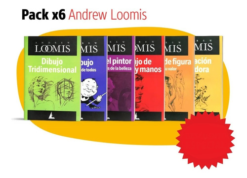 Pack 6 Libros - Aprender A Dibujar De Andrew Loomis Con Dto.