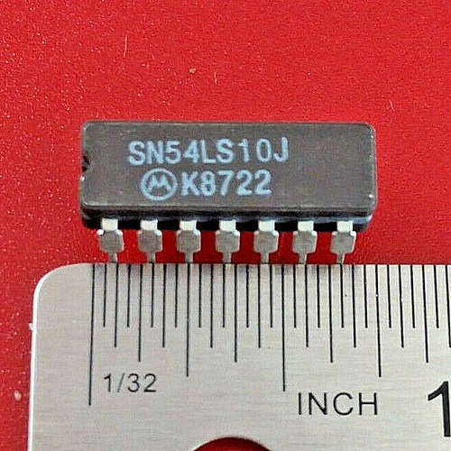 Motorola Sn54ls10j Milspec Triple Input Gate Cdip14 Eeo