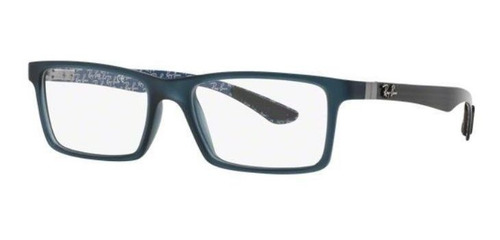 Armação Oculos Grau Ray Ban Rb8901 5262 55mm Fibra Carbono Cor Azul