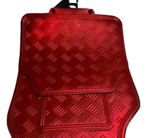 Comprar Alfombras Goma Auto Cromo Rojo Mate Tuning .x 5 Pzs T628