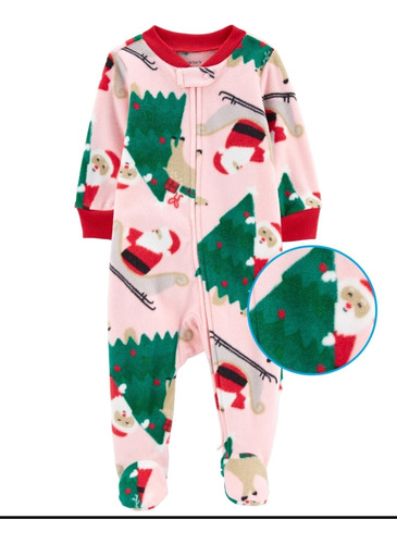 Pijama Navideña Importada Marca Carters. Tallas 3 Y 9 Meses