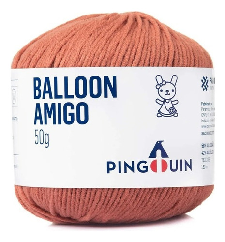 Fio Amigurumi Crochê Balloon Amigo Pingouin Cor 5217_Itapuã