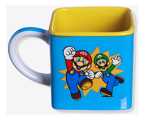 Caneca Cubo Mario E Luigi - Mario Super Mario