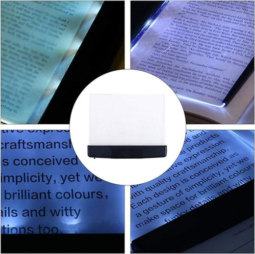 Lámpara Noche Lectura Led De Iluminación Plana Portátil