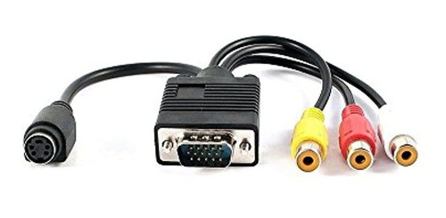 Dsub Vga De 15 Pines A Rca Av Svideo Cable Adaptador