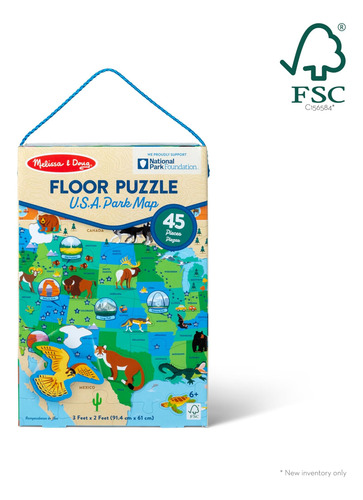 Melissa & Doug National Parks U.s.a. Map Floor Puzzle - 45 P