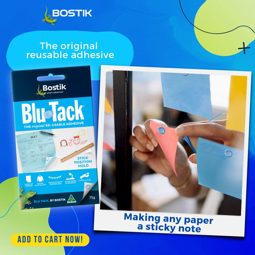 Adhesivos Reutilizables Blu-tack Color Azul Claro