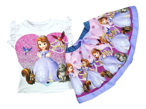 Falda + Blusa Para Niña Princesa Sofia - Ig